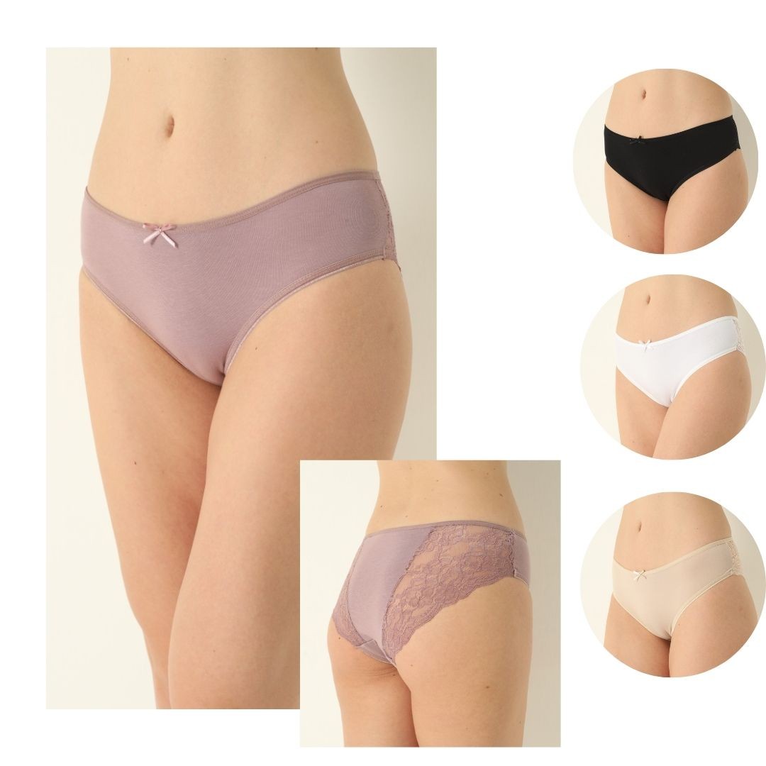 Kadın Dantelli Bikini  4lü Paket C804-007