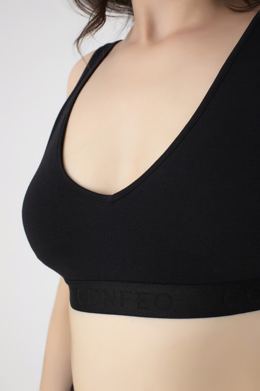 Kadın  Modal Sütyen Croptop Siyah C801-023