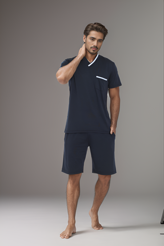 Erkek Modal V Yaka Kısakol Short C940-106