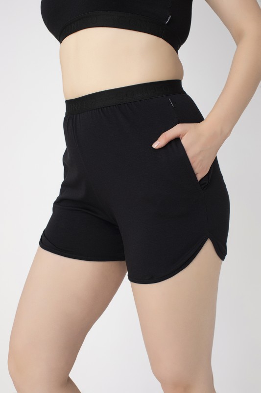 Kadın Modal Spor Şort Siyah C801-503