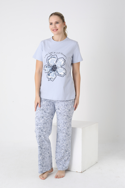 Kadın Penye Süprem Kısakol Pijama Takım C840-933