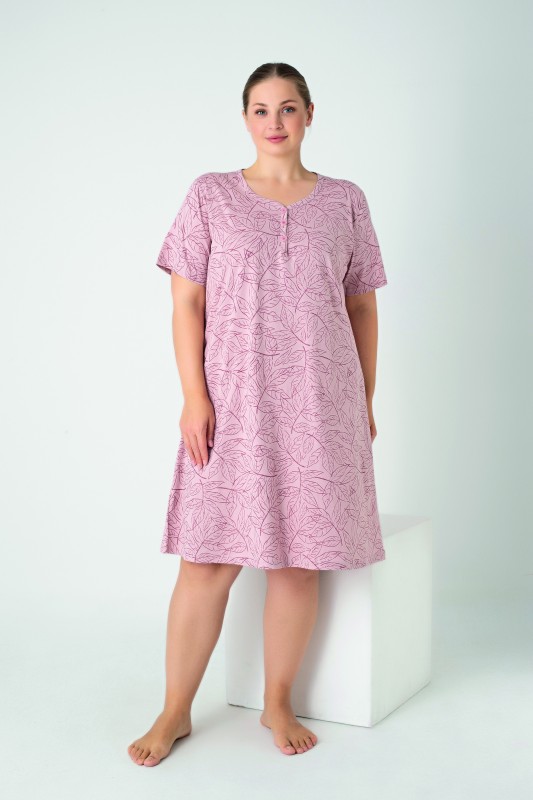 Kadın Battal Penye Süprem Kısakol Gecelik C840-919