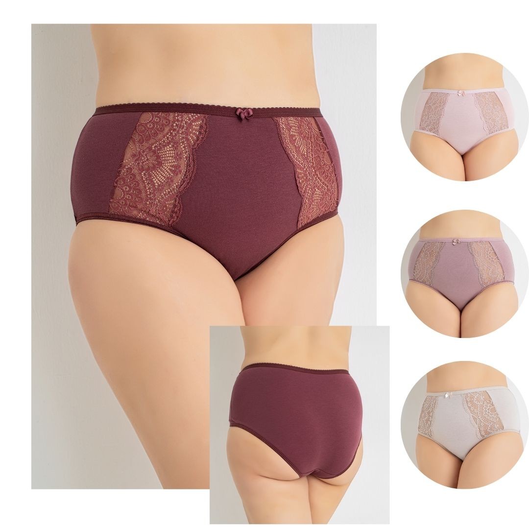 Kadın  Battal Dantelli Bato 4lü Paket C804-010