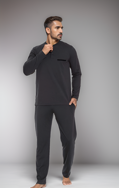 Erkek Modal Patlı  Uzunkol Pijama C940-027