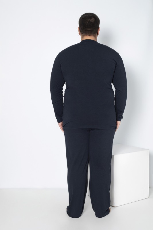 Erkek  Battal Modal  Patlı  Uzunkol  Pijama Takım C940-140
