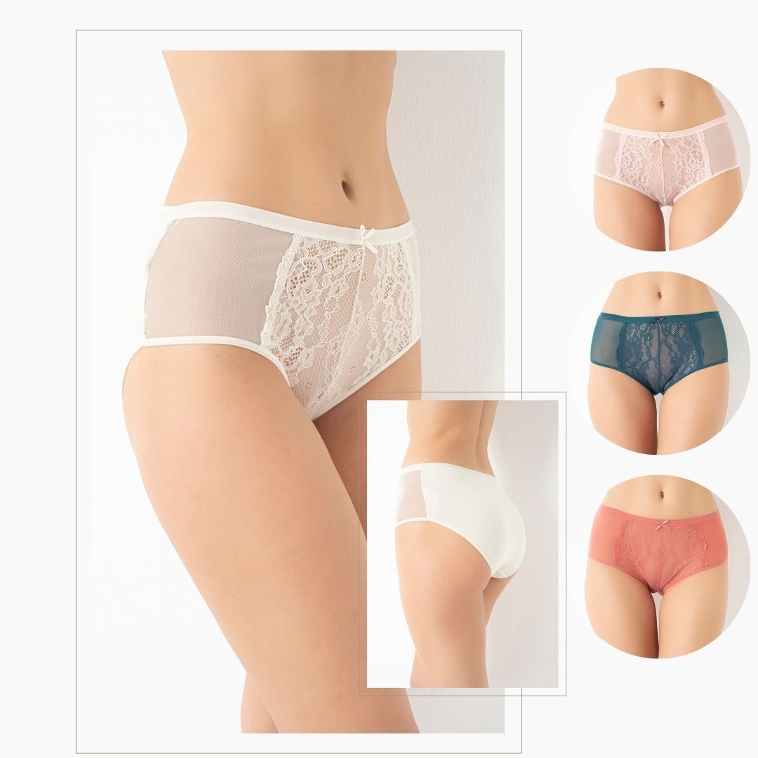 Kadın Bato Dantelli Külot 4'lü Paket C804-503