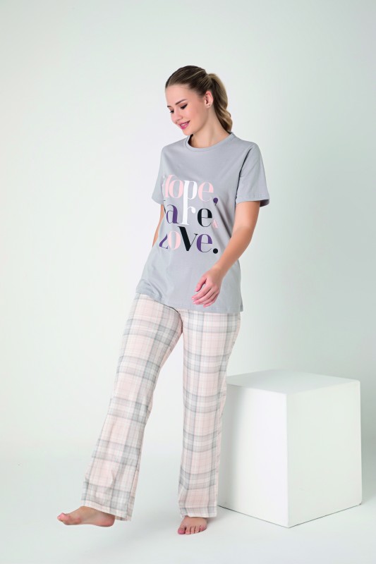 Kadın Penye Süprem Kısakol Pijama Takım C840-926