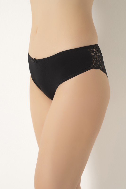 Kadın Dantelli Bikini 4 Lü Siyah Paket C804-007