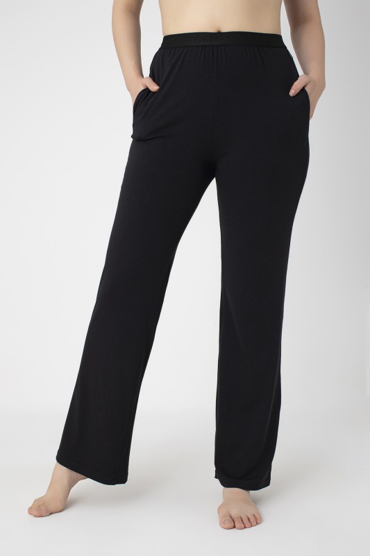 Kadın Modal Spor Pantolon Siyah C801-502