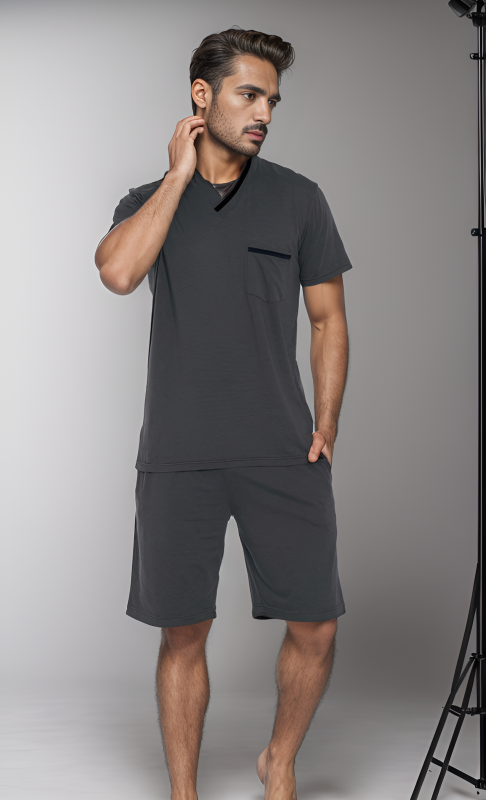 Erkek Modal V Yaka Kısakol Short C940-106