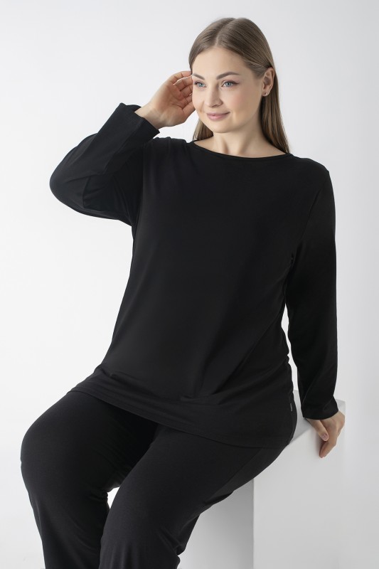 Kadın Modal Bisiklet Yaka Battal Lousa Takım C840-851