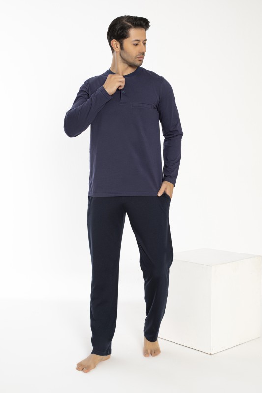 Erkek Modal Patlı  Uzunkol Pijama C940-027