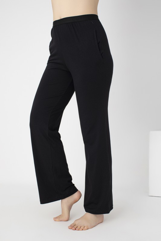 Kadın Modal Spor Pantolon Siyah C801-502
