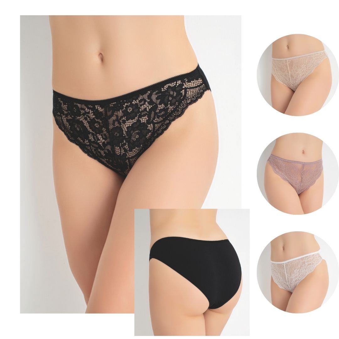 Kadın Dantelli Bikini 4'Lü Paket C804-521