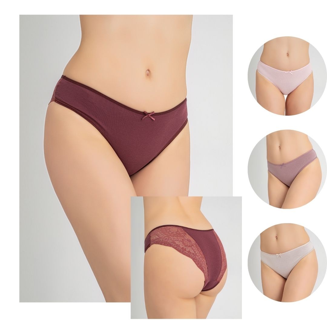 Kadın Dantelli Bikini  4lü Paket C804-007