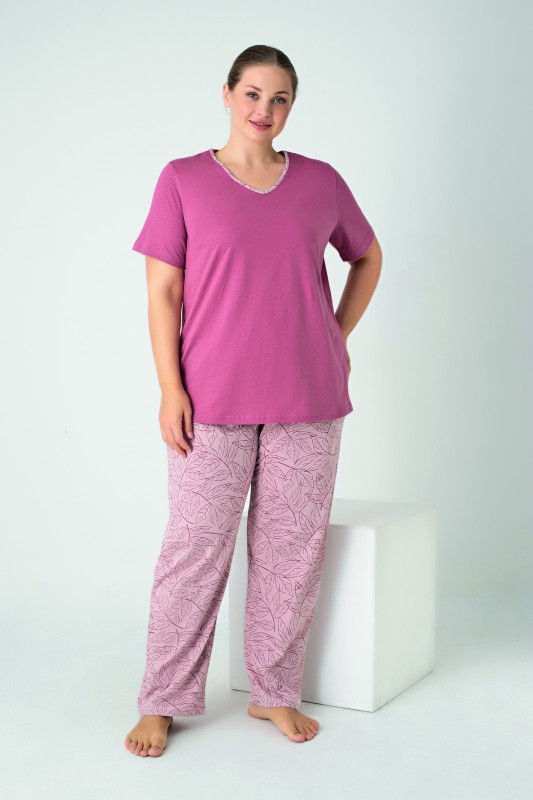 Kadın Battal Penye Süprem Kısakol Pijama Takım C840-921