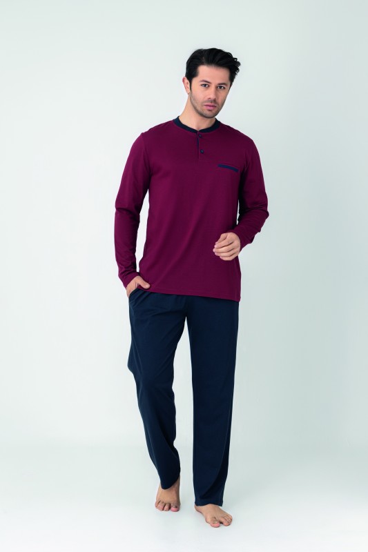 Erkek Modal Patlı  Uzunkol Pijama C940-027