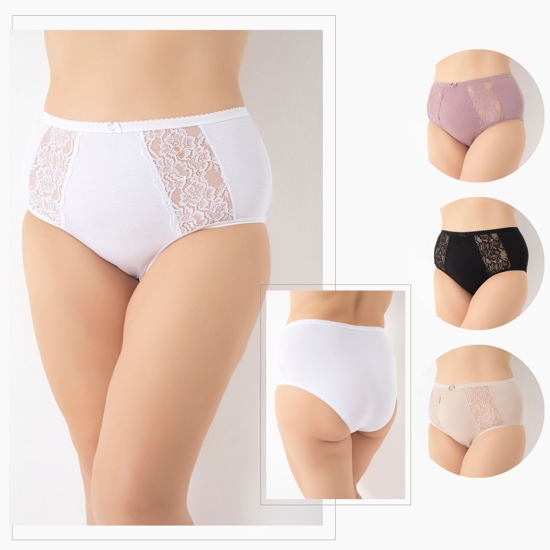 Kadın  Battal Dantelli Bato 4lü Paket C804-010