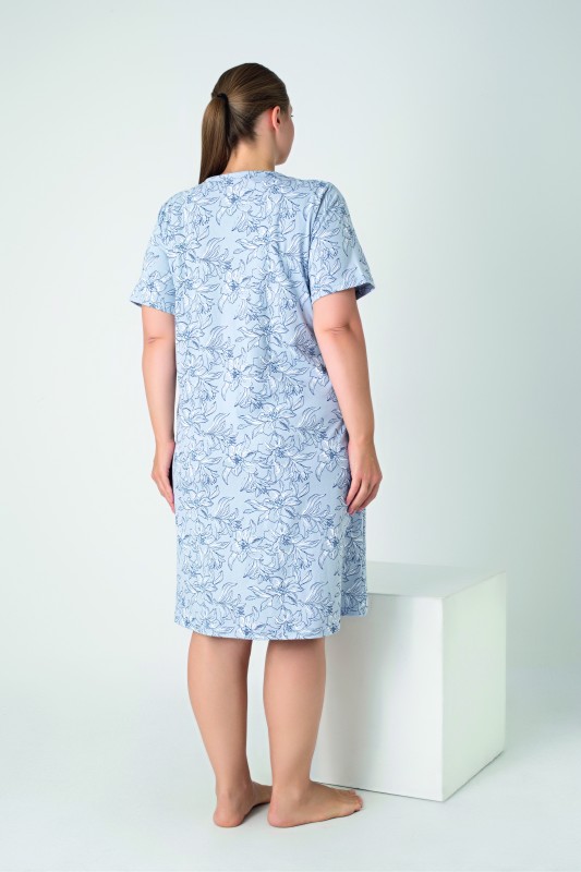 Kadın Battal Penye Süprem Kısakol Gecelik C840-934