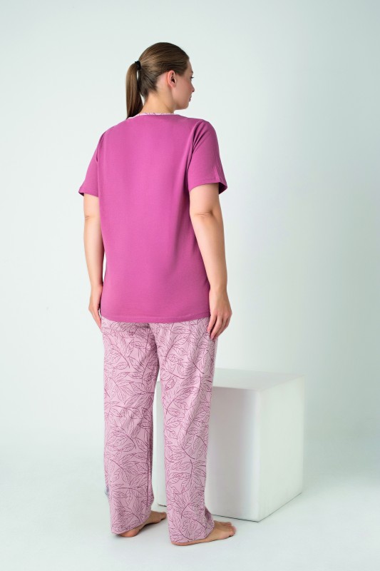 Kadın Battal Penye Süprem Kısakol Pijama Takım C840-921