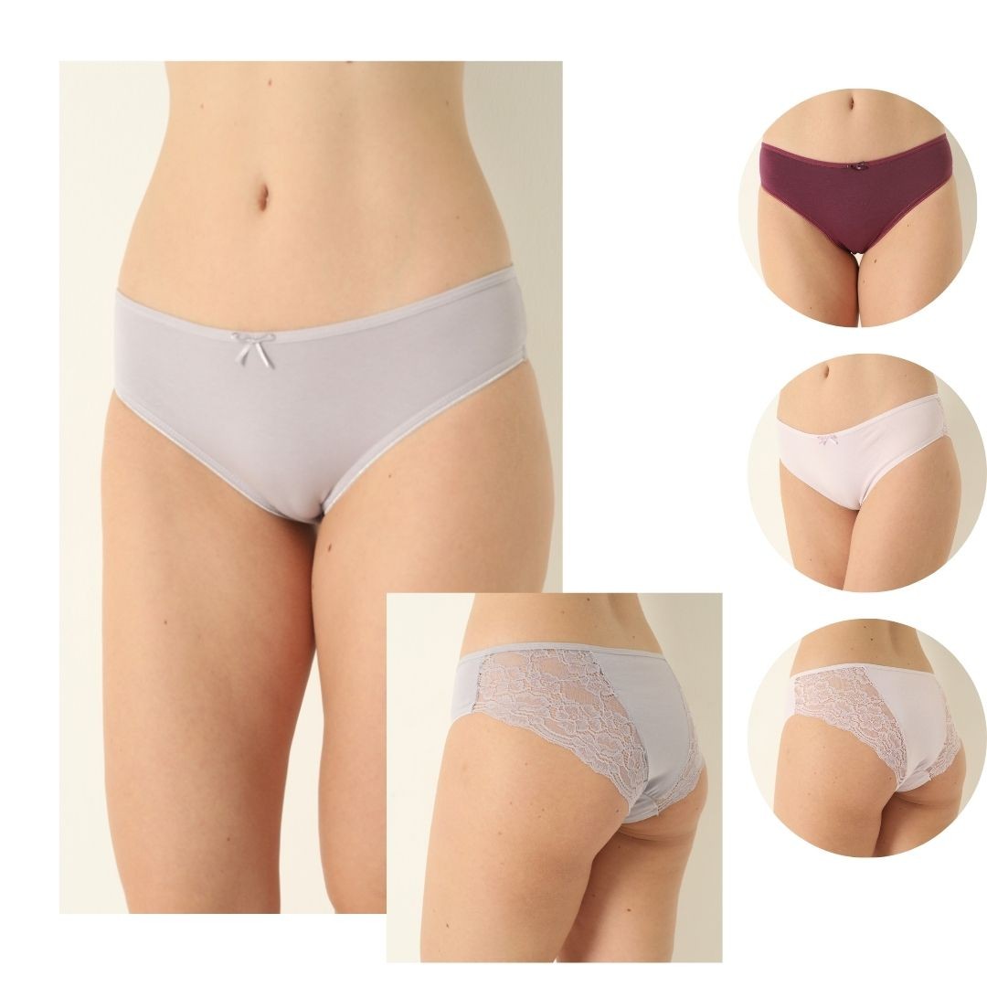 Kadın Dantelli Bikini  4lü Paket C804-007
